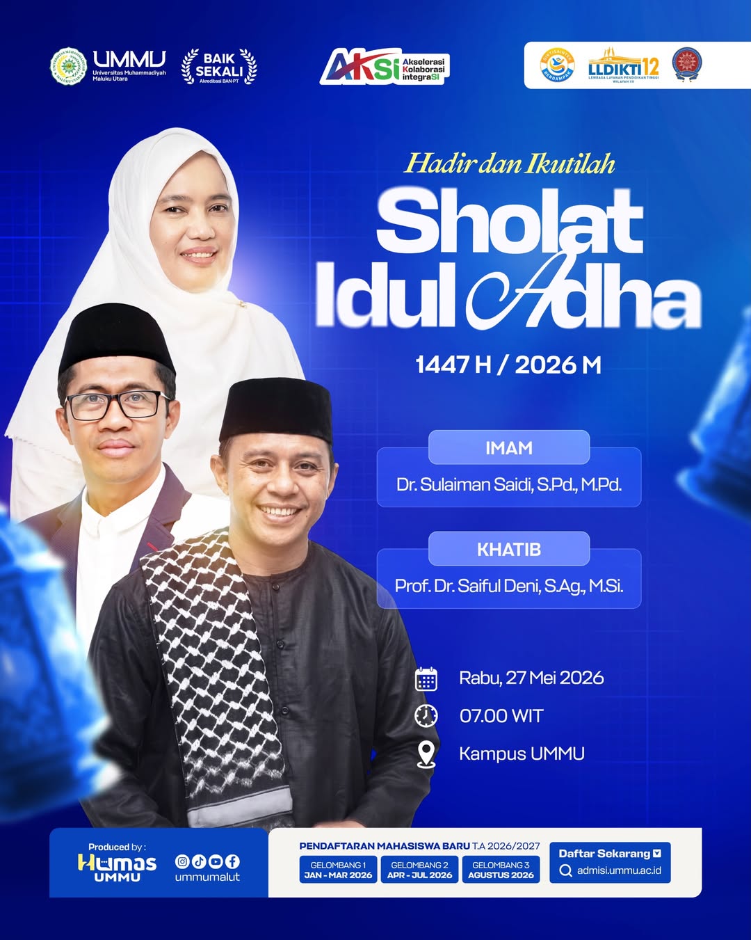 HADIR DAN IKUTILAH SHOLAT IDUL ADHA 1447 H /  2026 M
