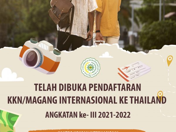 TELAH DIBUKA PENDAFTARAN KKN/MAGANG INTERNASIONAL KE THAILAND